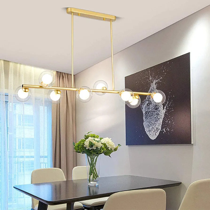 LÁMPARA BARRA COLGANTE MONACO DE 10 LUCES