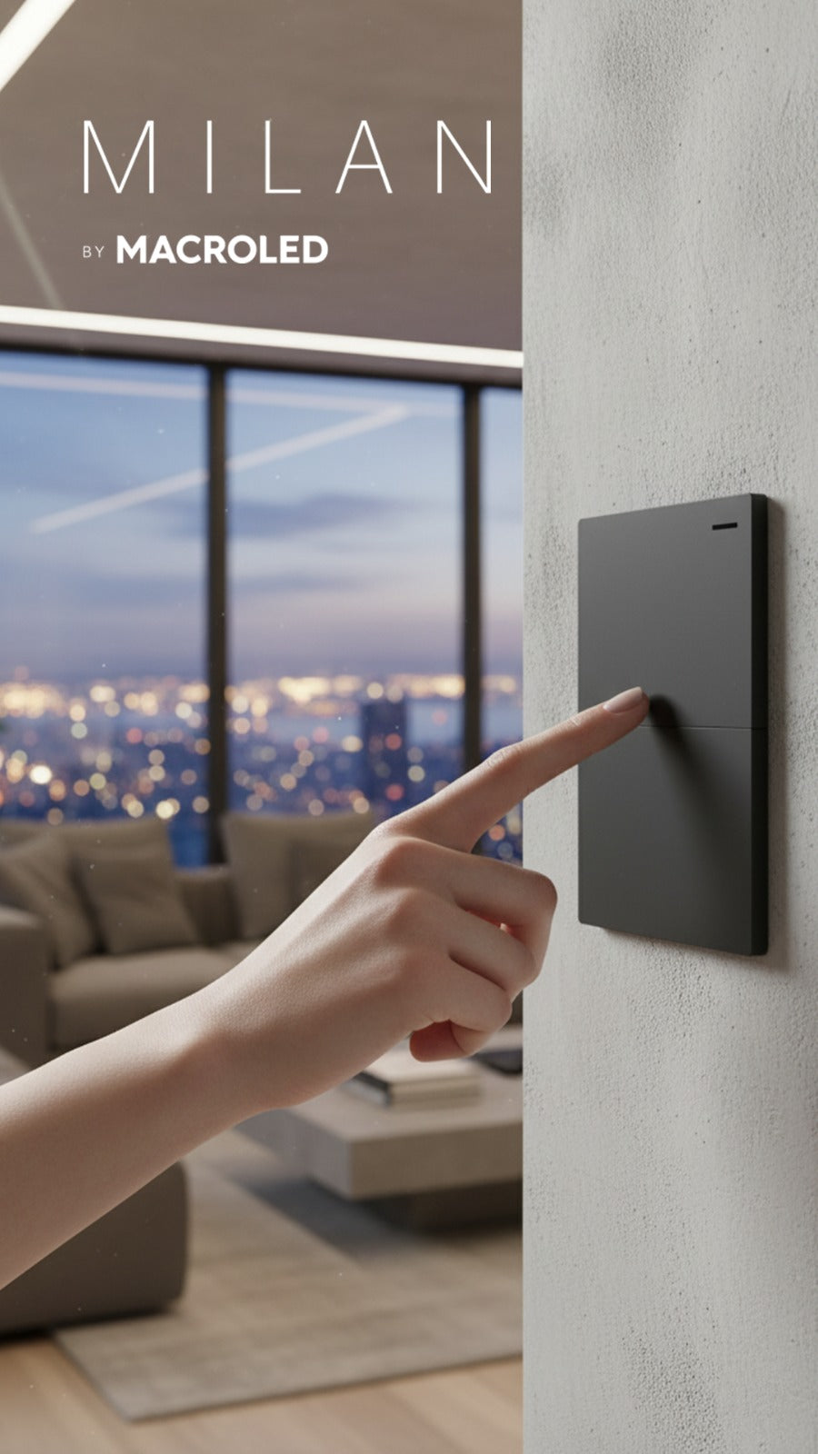 INTERRUPTORES Y TOMACORRIENTES . LINEA MILAN MACROLED