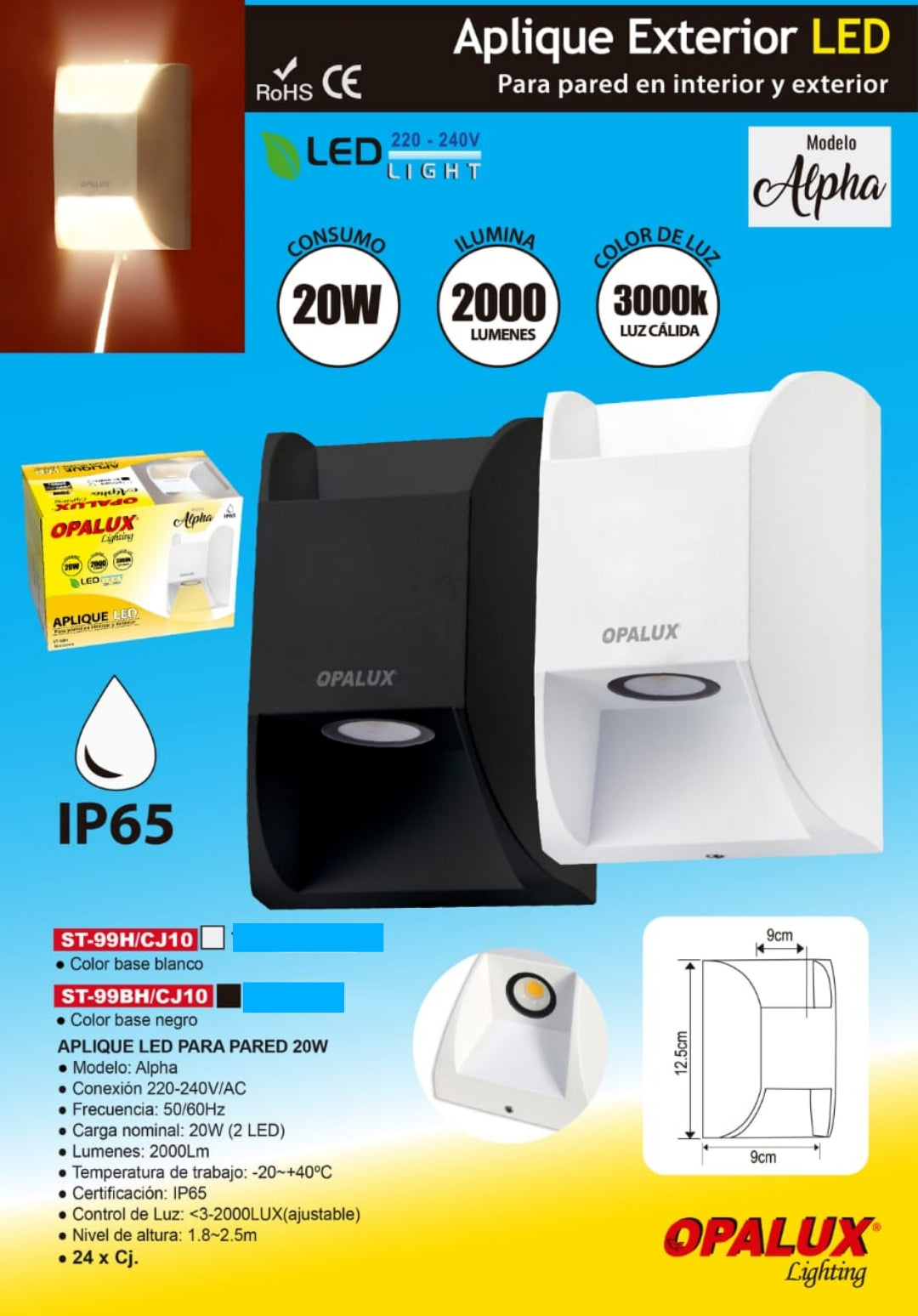 APLIQUE EXTERIOR ALPHA 20w