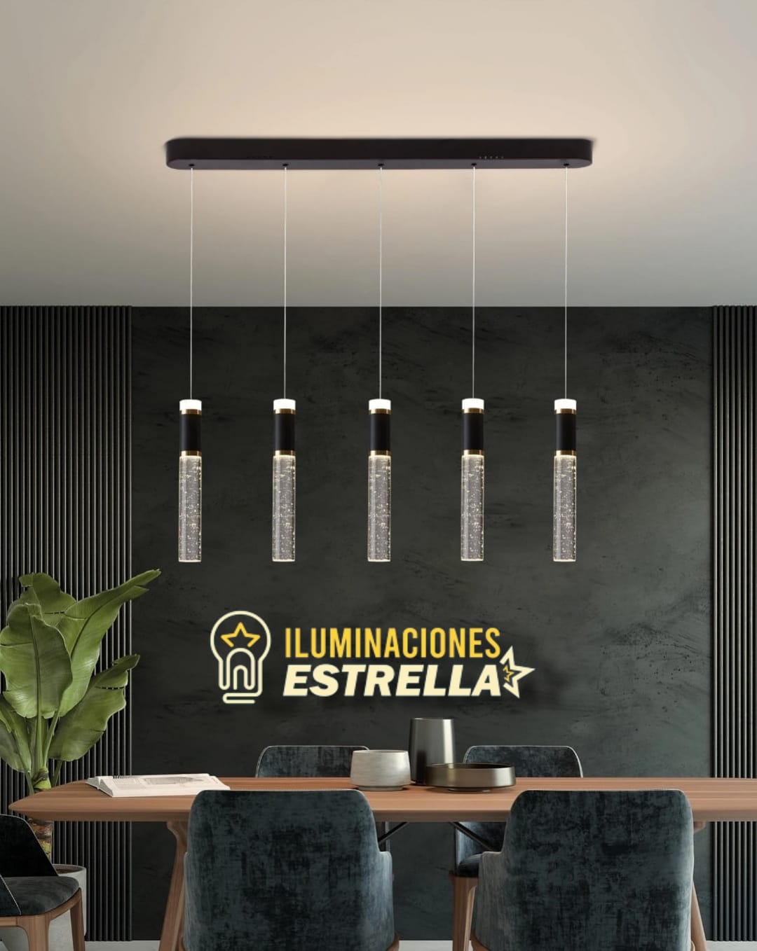 LÁMPARA COLGANTE TUBULAR