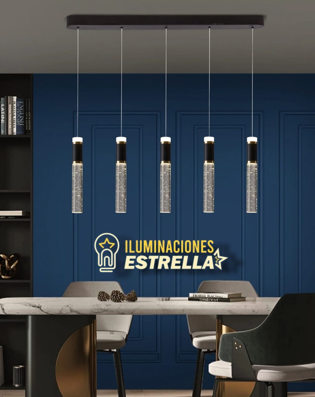 LÁMPARA COLGANTE TUBULAR