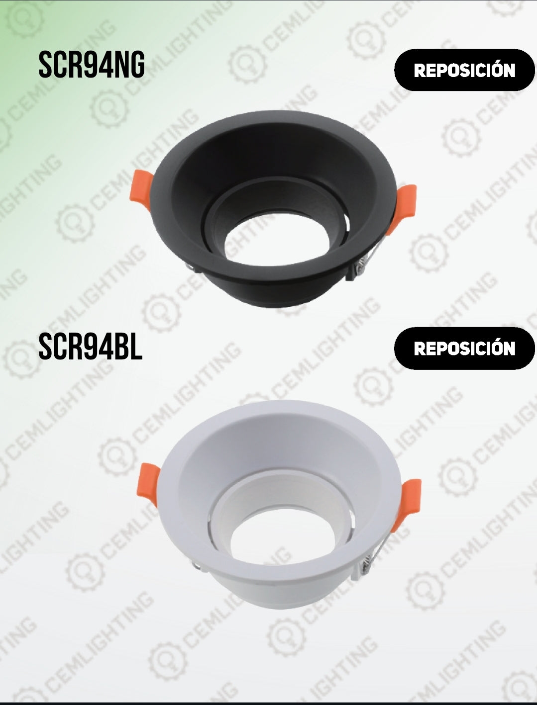 ESPOT RECESADO 9CM SCR94 WH-NG GU10