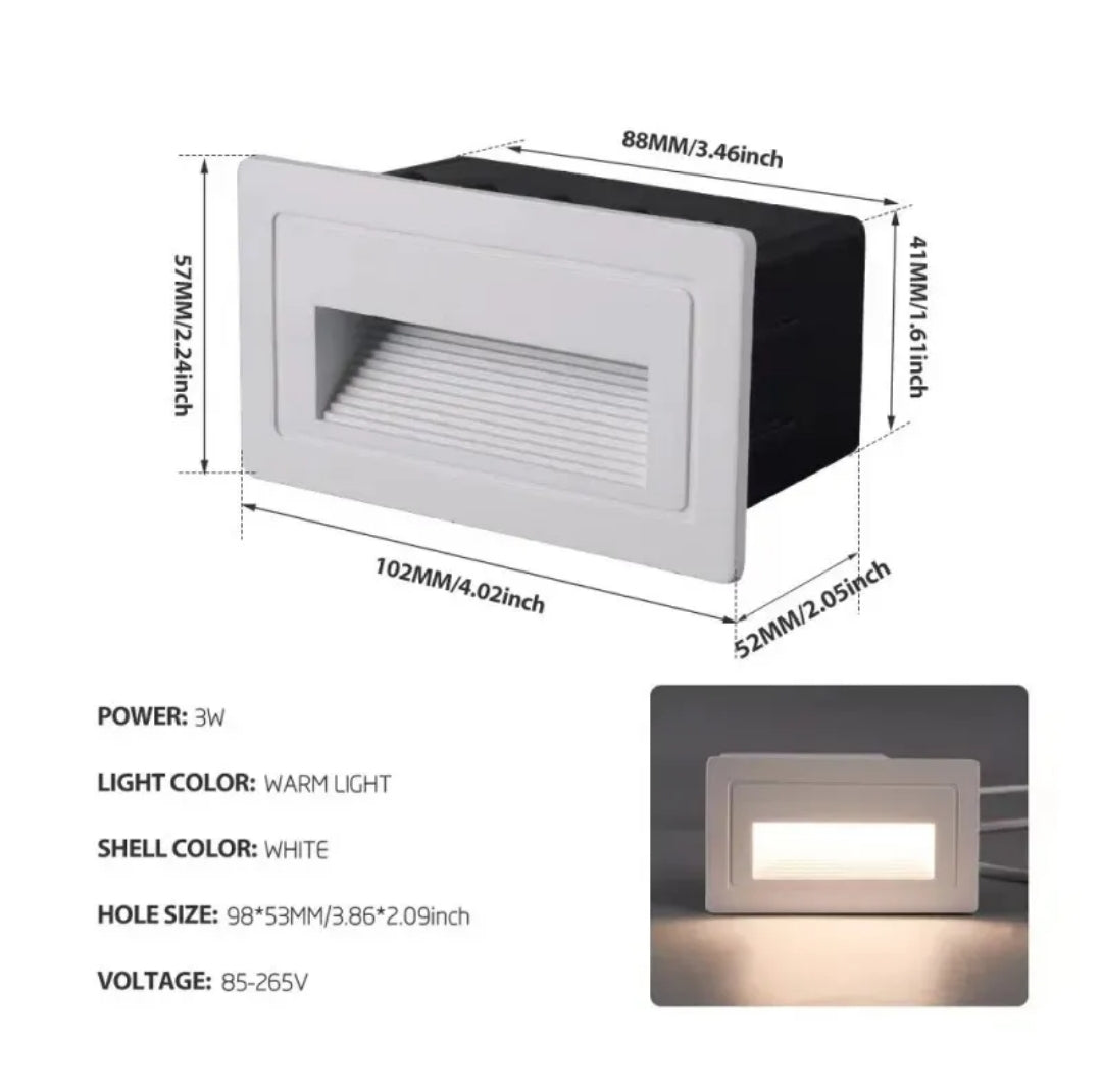 LUZ GUIA 7011-3W ALUMINIO COLOR BLANCO