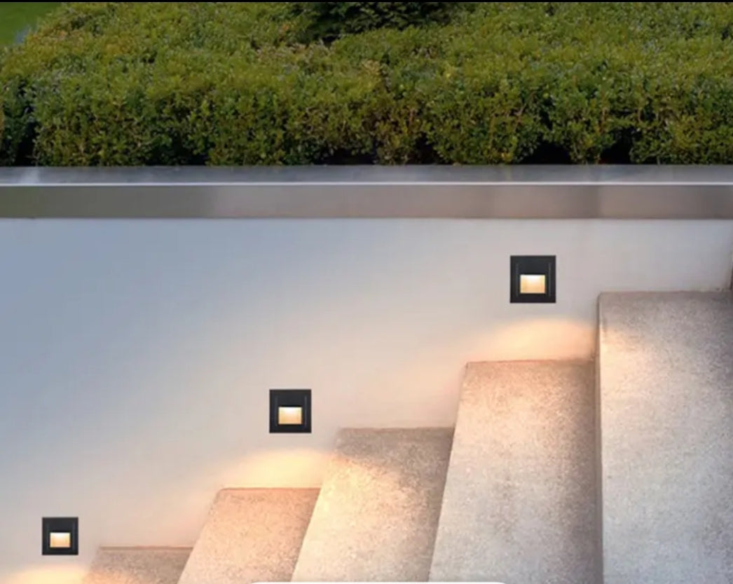 LUZ GUIA LED 3W NEGRA LUZ 3000K