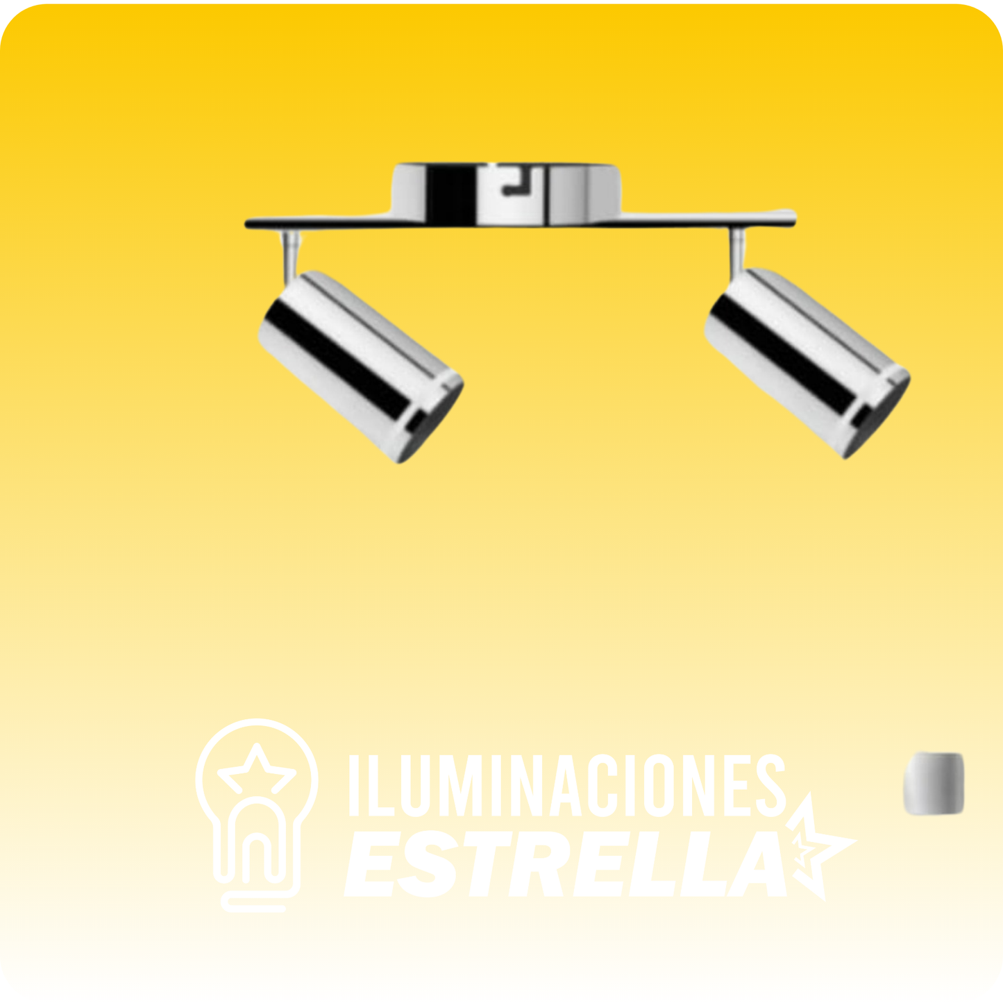 LAMPARA VEGONIA CROMADO 2 LUCES GU10