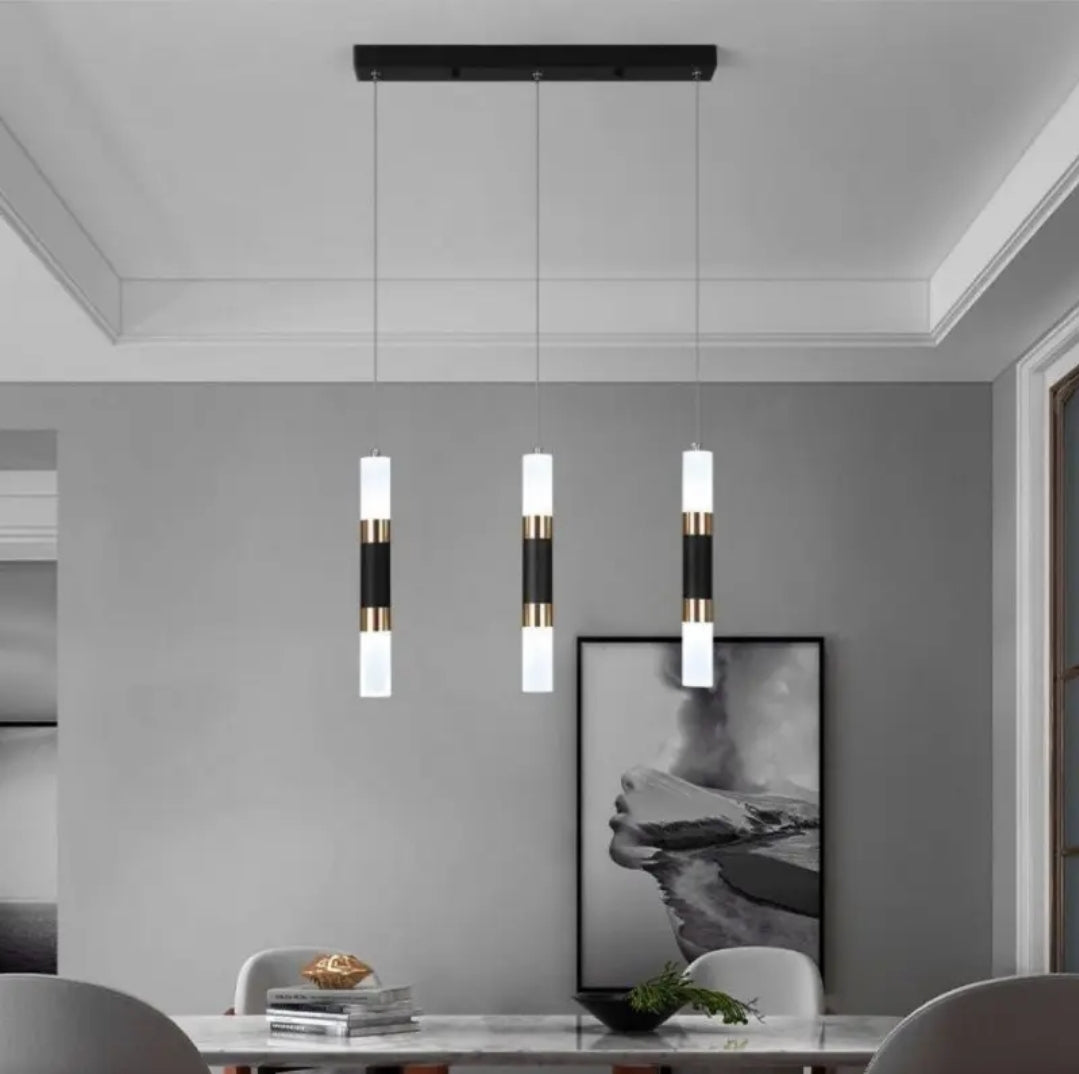 LAMPARA COLGANTE BARRA DE 3LUCES 6024 LUZ 3000K