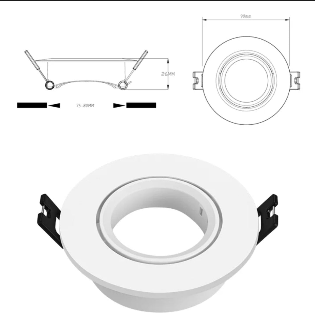 ESPOT PVC 319 GU10 9CM BLANCO