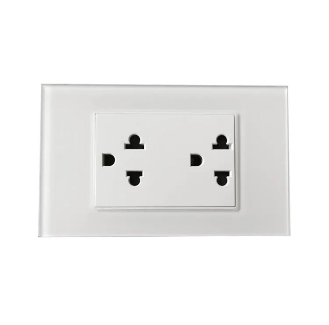 TOMACORRIENTE DOBLE 701 ACRILICO COLOR BLANCO