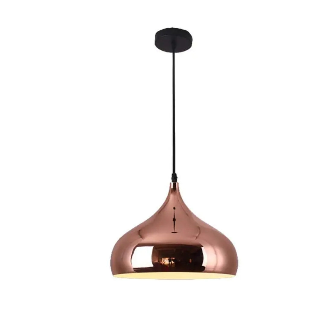 LÁMPARA COLGANTE CAMPANA COBRE 30CM 7099