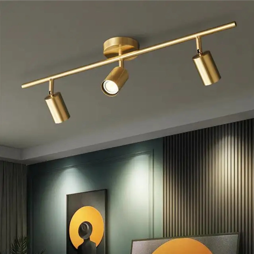 LAMPARA BENJI DORADO 3LUCES GU10