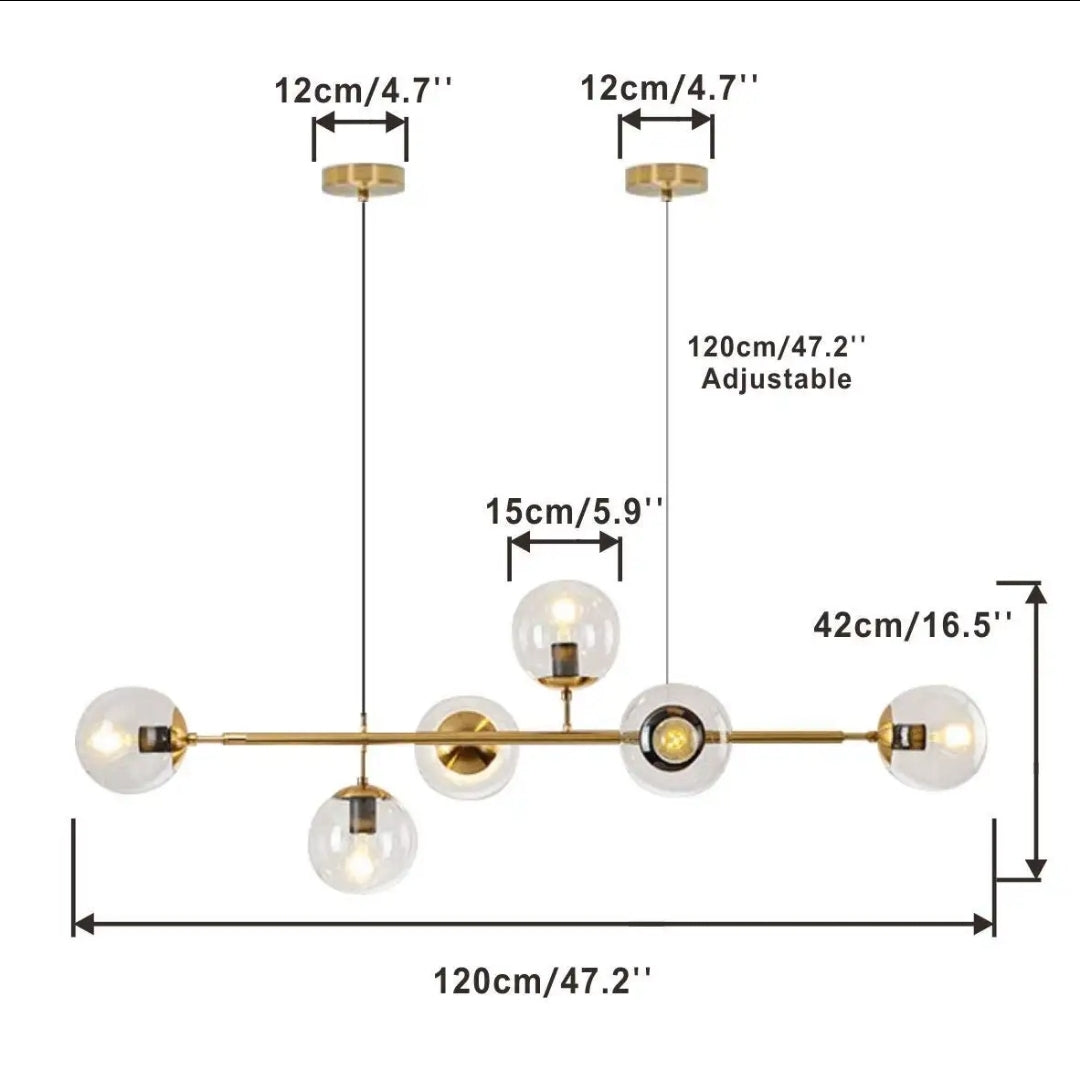 LAMPARA CONDESA 6LUCES E27