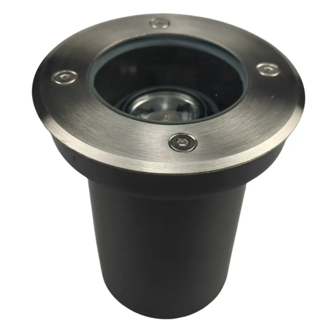 ESPOT DE PISO 1010 GU10 ACERO 10CM IP65