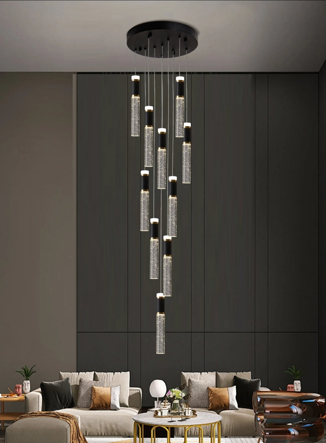 LAMPARA COLGANTE TL6023 SILA-10LUCES TRICOLOR
