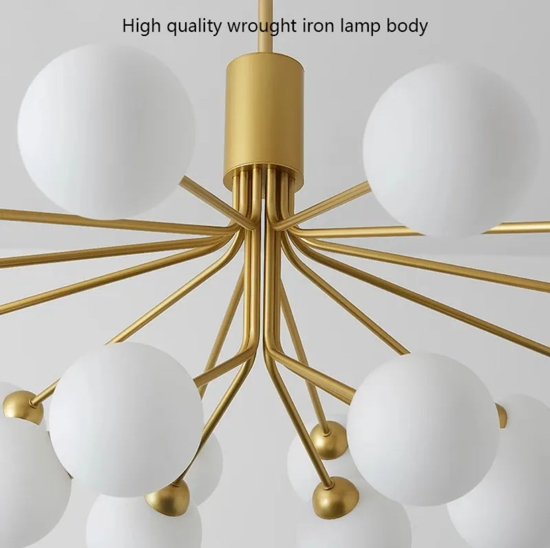 LÁMPARA COLGANTE DORADO DE 12LUCES MESIA