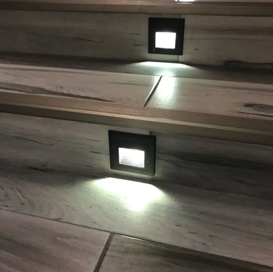 LUZ GUIA LED 3W NEGRA LUZ 3000K