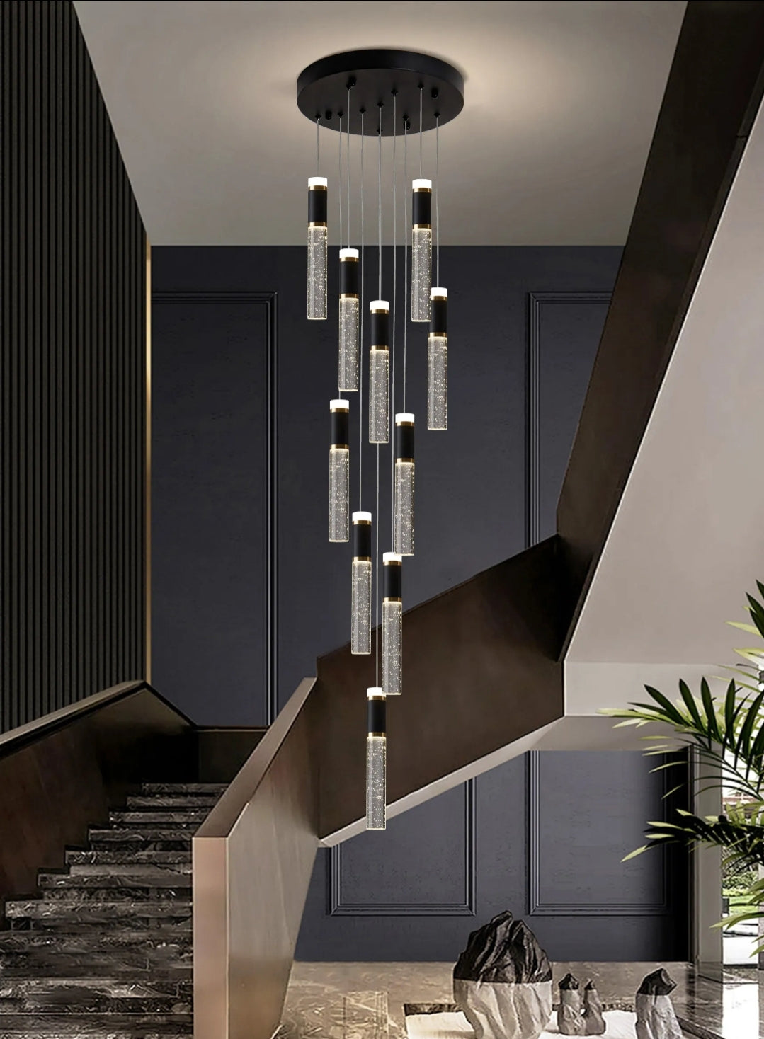 LAMPARA COLGANTE TL6023 SILA-10LUCES TRICOLOR