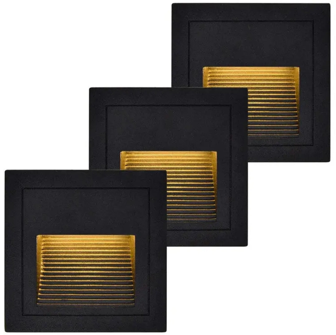 LUZ GUIA LED 3W NEGRA LUZ 3000K