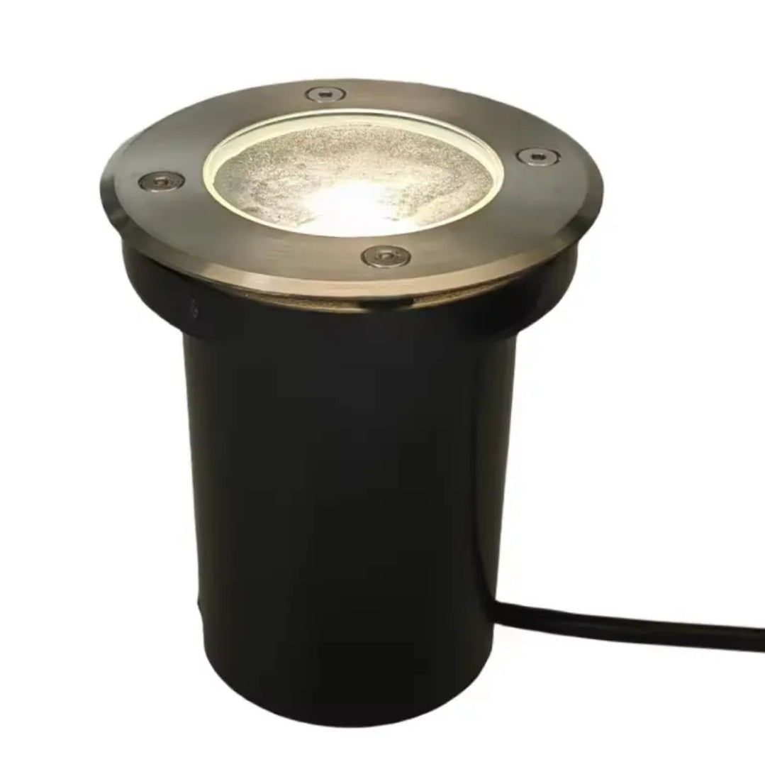 ESPOT DE PISO 1010 GU10 ACERO 10CM IP65