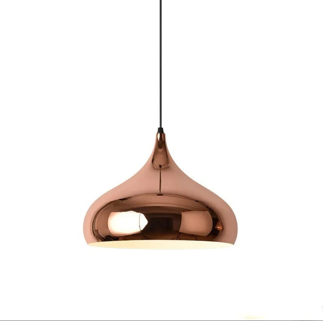LÁMPARA COLGANTE CAMPANA COBRE 30CM 7099