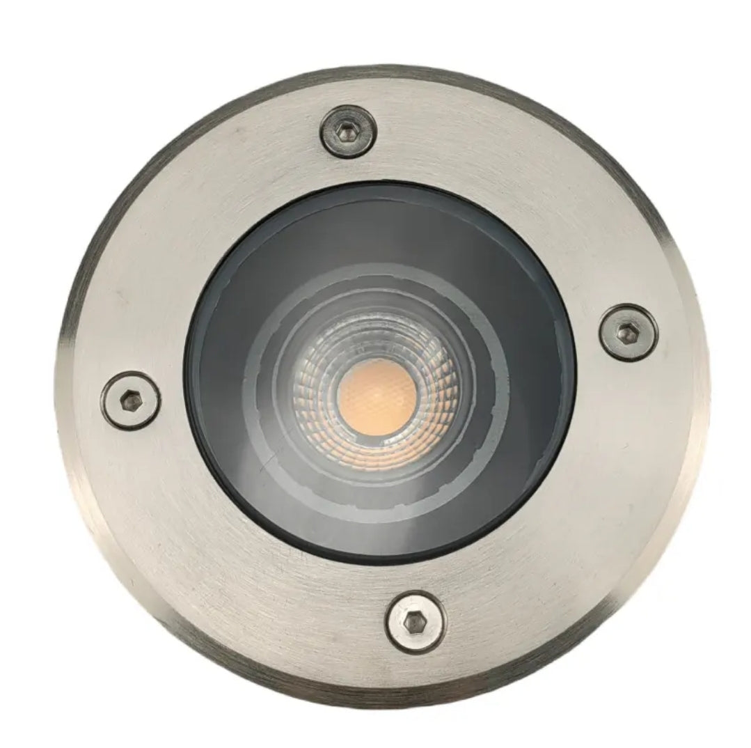 ESPOT DE PISO 1010 GU10 ACERO 10CM IP65