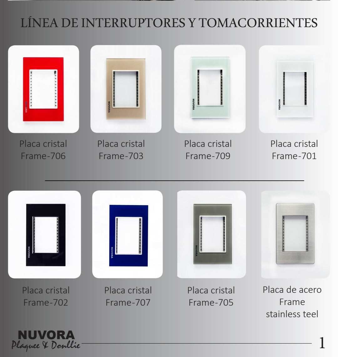 INTERRUPTOR DOBLE ACRILICO 701 BLANCO