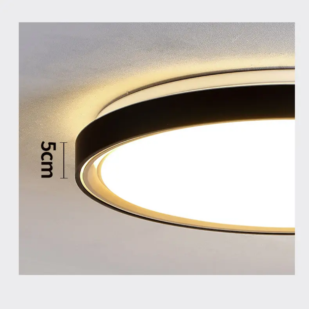 PLAFON LED LAOS 48W NEGRO CON DORADO 40CM CON CONTROL REMOTO
