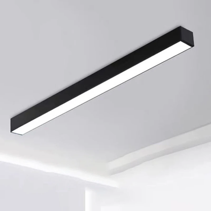 LINEAL 40W NEGRO TRICOLOR ADOSADO Y COLGANTE