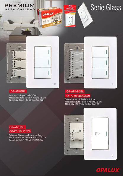 SERIE GLASS WH INTERRUPTORES