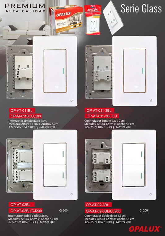 SERIE GLASS WH INTERRUPTORES