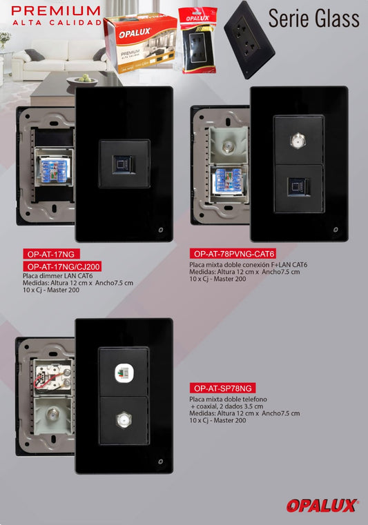 SERIE GLASS NEGRO TV TLF INTERNET