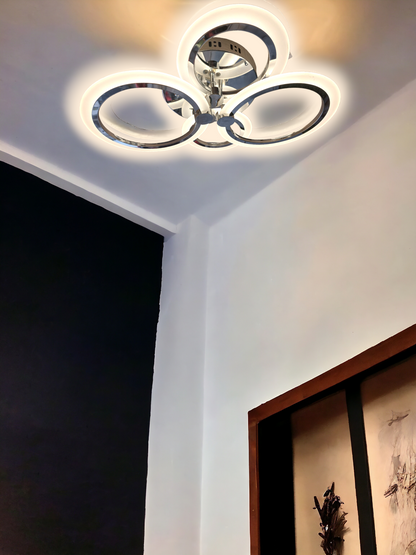 LAMPARA LED DE TECHO ECLIPSE TRICOLOR SILVER