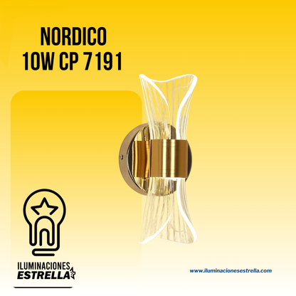 APLIQUE NORDICO 10W DORADO
