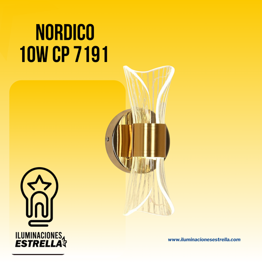 APLIQUE NORDICO 10W DORADO