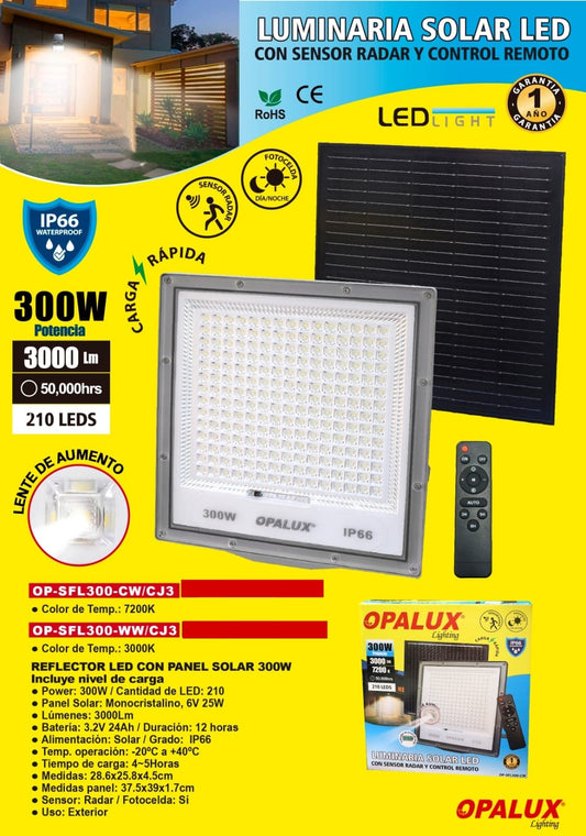 REFLECTOR SOLAR LED 300WATTS