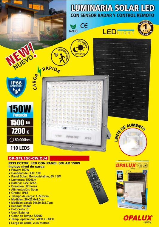 REFLECTOR SOLAR LED 150WATTS