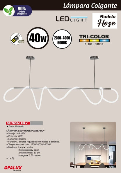 LAMPARA COLGANTE MODELO HOSE