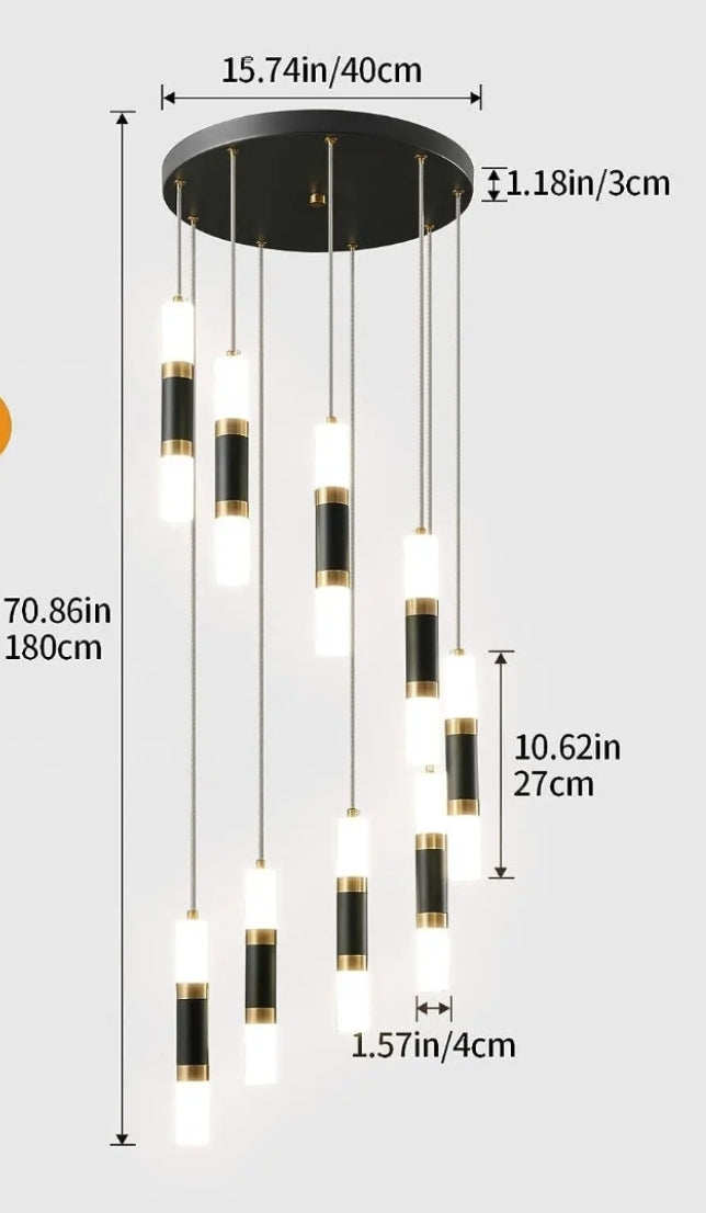 LAMPARA COLGANTE TL6024-10L IRANI TRICOLOR