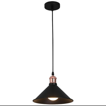 LAMPARA COLGANTE CONO NEGRO 1LUZ LETTI