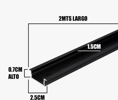 PERFIL EMPOTRADO 2M NEGRO