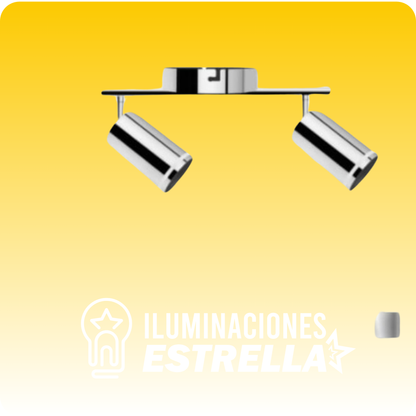 LAMPARA VEGONIA CROMADO 2 LUCES GU10