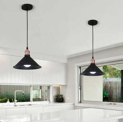 LAMPARA COLGANTE CONO NEGRO 1LUZ LETTI