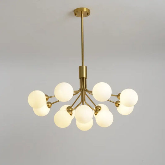 LÁMPARA COLGANTE DORADO DE 12LUCES MESIA