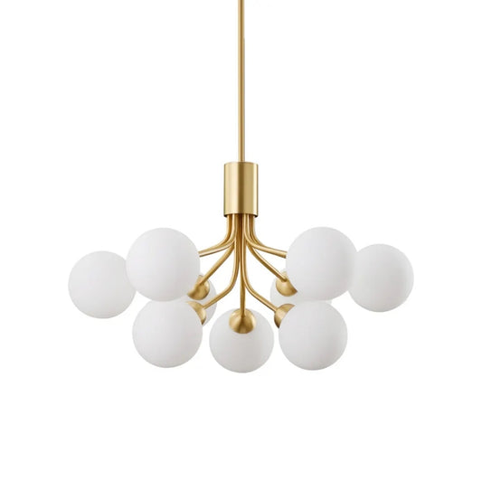 LÁMPARA COLGANTE 9LUCES DORADO MESIA