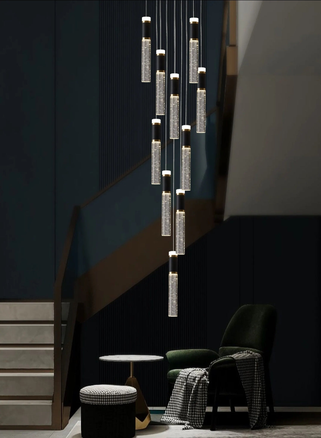 LAMPARA COLGANTE TL6023 SILA-10LUCES TRICOLOR