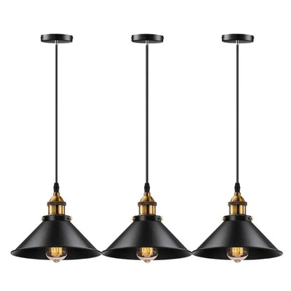 LAMPARA COLGANTE CONO NEGRO 1LUZ LETTI