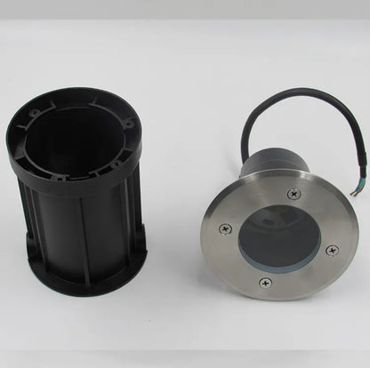 ESPOT DE PISO 1008 GU10 ACERO 12CM IP65