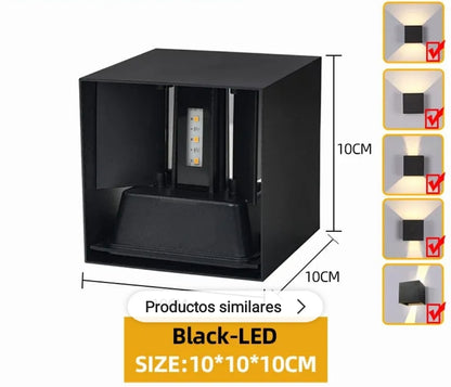 APLIQUE CUBO 910-NG 6W 30K 40K 60K TRICOLOR