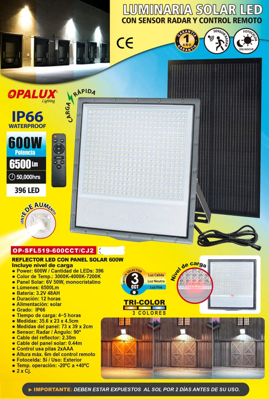 REFLECTOR SOLAR 600W TRI