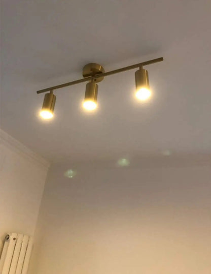 LAMPARA BENJI DORADO 3LUCES GU10