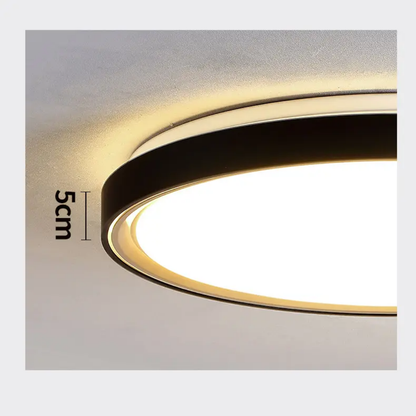 PLAFON LED LAOS 48W NEGRO CON DORADO 40CM CON CONTROL REMOTO
